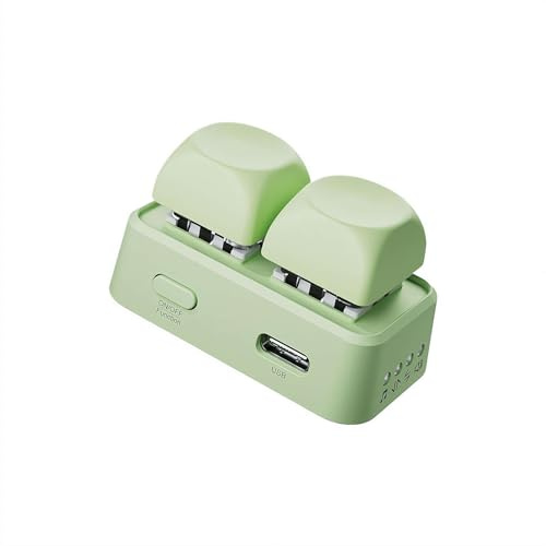 Bluetooth Page Turner Remote, 30g Lightweight Ring Clicker with RGB Backlight and Hot Swappable Keys, Compatible with Kindle, Phones and Tablets for Reading (green)
