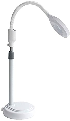 UYCVT Magnifier Lamp Floor Standing, Led Beauty Floor Lamp Shadowless Cold Light Magnifying Glass Tattoo Nail Art Tattoo Eyebrow Beauty Eyelashes Super Bright