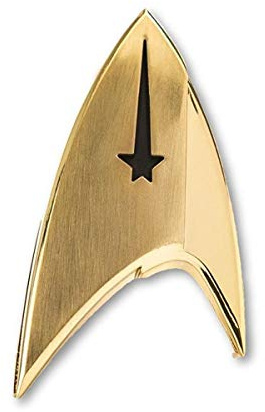 Quantum Mechanix Abysse Corp_BIJQMX001 Star Trek-Insignia Abzeichen: Command, Mehrfarbig