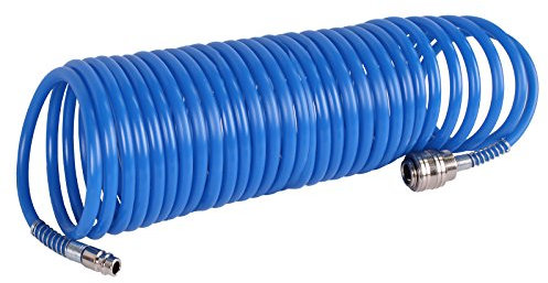 WELDINGER Druckluft-Spiralschlauch 10 m mit Schnellkupplung