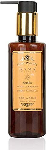 Kama Ayurveda Sanobar Detergente Corpo con Oli Essenziali Puri di Cipresso e Arancia, 200ml