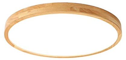 Ultradünne Deckenleuchte Holz LED runde Deckenlampe Decken Schlafzimmer leuchte Bad Deckenleuchten Vintage Rustikal Zimmerlampe Küchen Flur leuchte Japanische Nachttischlampe(Ø30CM-Warmes Licht)
