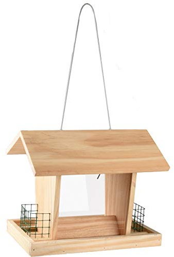 Flamingo BIRD FEEDER SILO MADO VARNISH - FOR HANGING 26x20x21CM