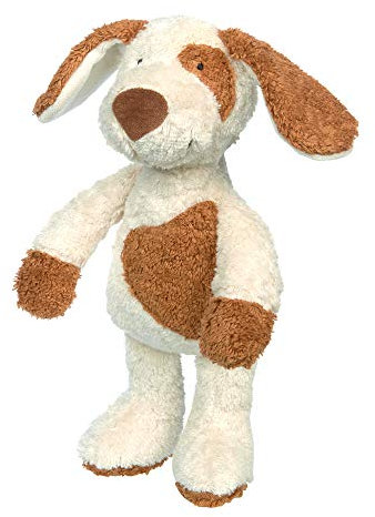 SIGIKID 39525 Kuscheltier Hund Green Mädchen und Jungen Babyspielzeug empfohlen ab Geburt weiß/braun