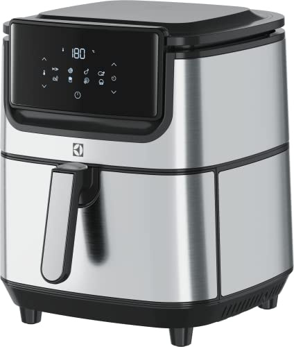 Electrolux E6Af1-6St Explore 6 Friggitrice Ad Aria, 8 Programmi Di Cucina Preimpostati Per Cucina Sana, Potenza 1800W, Argento Nero, ‎43 x 42.5 x 42.5 cm 7.3 Kg
