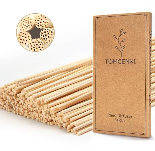 120PCS Reed Diffuser Sticks,7.5 Inch Natural Rattan Sticks,Diffuser Refills,Essential Oil Aroma Diffuser Replacements Sticks (Natural Color)