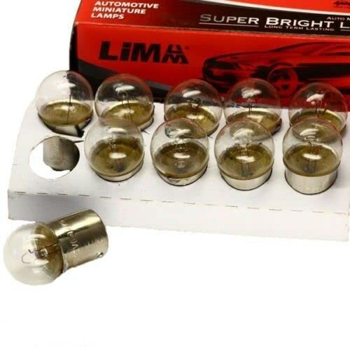 Recambo 10x Glühbirne Scheinwerferlampe Birne 10W 12V Abblendlicht Fernlicht Glühlampen | E - Prüfzeichen | Sockel BA15S - Warm Weiß