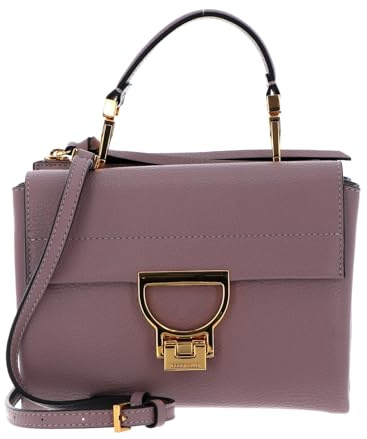 Coccinelle Leder Umhängetasche Abendtasche Arlettis Handbag Grainy Leather Anemone altrosa