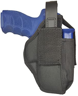 5-56.de AK05 Nylon Gürtel Holster für HK P30 / P10 USP Compact / P2000 mit Mag Halter schwarz