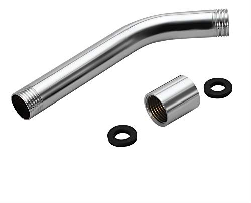 Ejoyous Duschkopf Verlängerungsrohr 20cm, G1/2 Gewinde Brausearm verlängerung Rohr Edelstahl Duschkopf Verlängerungsarm, für Handbrause Extender Badzubehör