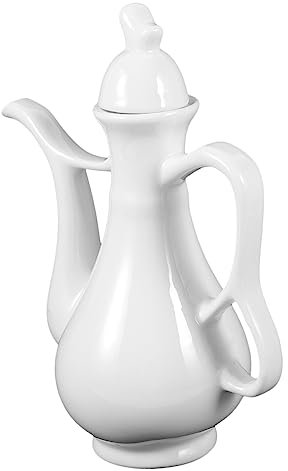 LABRIMP Ceramic Wine Jug 280ml White Wine Pot Porcelain Liquor Bottle Chinese Style for Home and Restaurant Serving