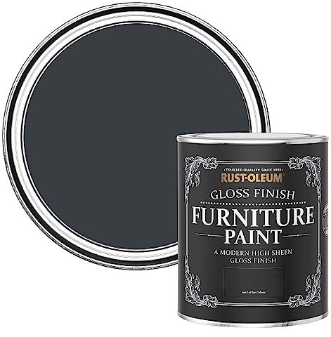 Rust-Oleum Grey Furniture Paint in Gloss Finish - Anthracite (RAL 7016) 750ml