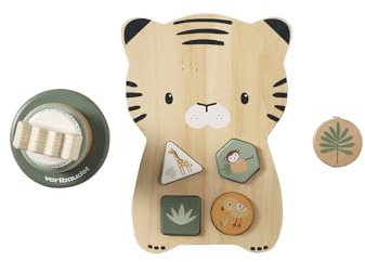 Vertbaudet 3-teiliges Baby Lernspielzeug-Set TANSANIA, Holz FSC®gelb