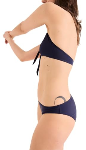 SELENACARE Perioden Bikini Hose für Damen/Teenager: Mini Periodenhose für extra Schutz am Strand, auslaufsicher, nachhaltig, Period Swimwear, Größe S (EU32/34), Navy Blue