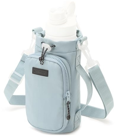TRIWONDER Flaschenhalter mit Verstellbar Schultergurt und Front Reißverschluss Tasche Wasserflaschenhalter Trinkflaschenhalter für Wandern Laufen Radfahren Jagd Reisen