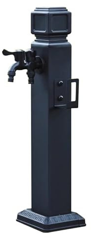 Wasserzapfsäule Garten Outdoor Faucet Water Column, Floor Freestanding Garden Watering Fountain Hydrant Landscape Decor Taps With 10M Spray Gun & Hook(H 23.6inch)