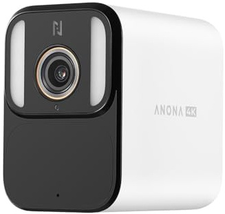 Anona Aurora 4K Solar Security Cameras Wireless Outdoor, Forever Power with Solar Panel, 8MP Color Night Vision, 24/7 AOV Recording, No Monthly Fees, AI Detection, Easy Setup, 2.4 GHz Wi-Fi, IP67