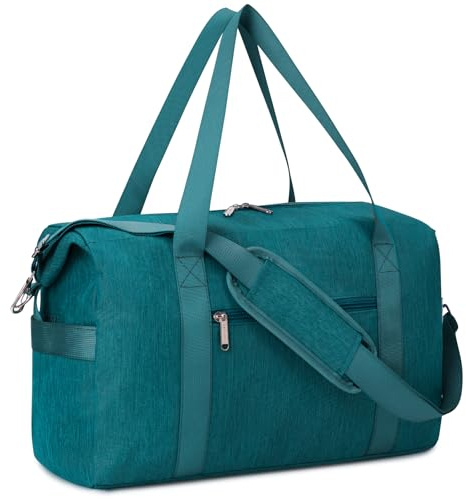 Narwey Ryanair Handgepäck 40x20x25 Ryanair Handgepäck 40x30x20 Kleine Reisetasche Damen Sporttasche Weekender Gym Travel Bag für Damen Herren 20L (Blaugrün)