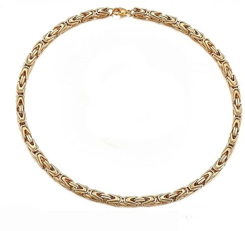 Calefee Edelstahl Kette Mann, Königskette 80cm Herren 6mm Breit Halskette Herren Hip Hop Ohne Anhänger
