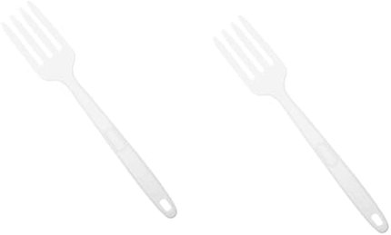OKUMEYR 2pcs Silicone Cooking Fork Pasta Server Fork Food Eating Multifunctional Kitchen Pasta Wear-Resistant Portable for Salad Serving Reusable for Stirring
