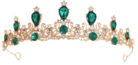 Qiwenr Krone Damen, Prinzessin Krone, Prinzessinnenkrone Eleganter, Hochzeit Braut Kristall Tiara, für Hochzeit, Abschlussball, Partys, Festumzüge, Prinzessinnenpartys, Geburtstagsfeiern Usw