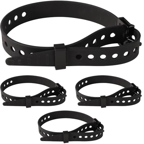 4 Pezzi di Cinghie per Racchette da Neve, Cinghie per Attacchi da Snowboard da 48x2 cm Cinghie di Ricambio Regolabili per Racchette da Neve per Bambini, Adulti, Uomini e Donne
