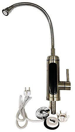 Faucet Grifos de cocina Grifo Calentador de agua instantáneo Grifo Calentador sin tanqueCocina Grifo de agua caliente eléctrico Baño Grifo de calentamiento rápido con pantalla digital de temperatura,