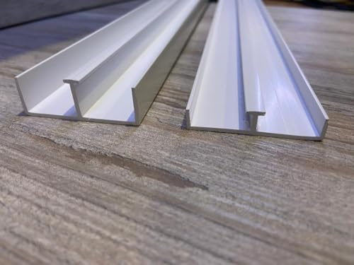 18mm White Plastic Sliding Door Track Set to Suit 18mm Door/Panel (White, 4' (1220mm) Long)