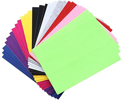 DOITOOL 15stücke Selbstklebender Filzstoff Farbiger Bastelmaterial Für Heimwerkerprojekte Leicht Zu Schneiden Und Aufzukleben Für Dekoration Und Kunsthandwerk