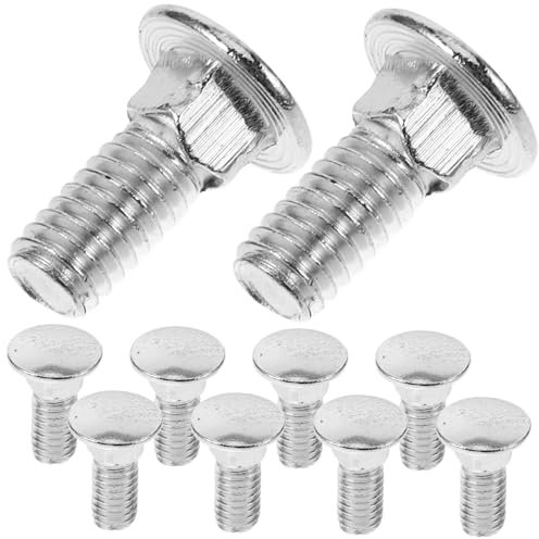Alipis 100pezzi Bulloni Carrozza Zincati in Acciaio Al Carbonio Completamente Filettati Testa Tonda Resistente Per Scaffalature e Attrezzature Bulloni Mobili Per Assemblaggi Robusti e