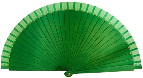 Spanischer Holz-Faltfächer, einfarbig, modern, klassisch, Vintage, Handfächer für Tanz, perforiert, Party, Geschenk, Falten