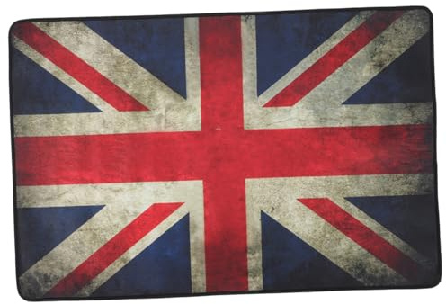 BESPORTBLE Non Slip Drum Carpet Rug Soundproof Mat for Percussion Instruments Thick Skid Jazz Drum Kit Rug Vintage Union Jack Design for Home Studio Stage