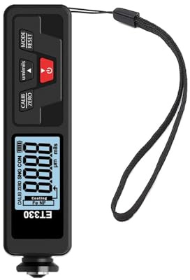 Misuratore di spessore della vernice for auto ET330+Zn, rivestimento in metallo galvanizzato for misuratore Fe e NFe da 0 a 1500 µm,Prove non distruttive(Noir)