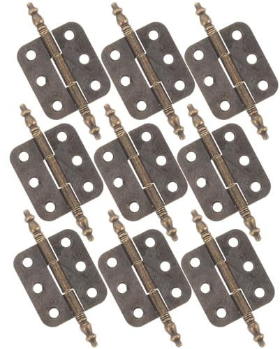 Alipis Cerniere Antiche a Battuta in Ferro 6 Fori per Ante Mobili Vintage, Set 10 Pezzi per Armadi, Scatole e Cassetti, Ferramenta per Porte D’epoca e Riparazioni Arredamento