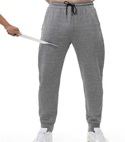 Vethenx T-Shirt Protettiva per polizia,Leggero E Traspirante Camicia di Sicurezza sul Lavoro A Maniche Lunghe,Camicia a maniche lunghe,Anti-Morso,Per Proteggere La Sicurezza -pantaloni-M
