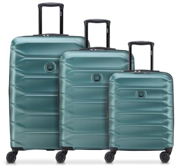 DELSEY Paris Koffer-Set 3-teilig für Damen und Herren | Reise-Trolleys 50 x 32 x 78 cm aus hochwertigem, robustem Polycarbonat Material | Erweiterbar & Teleskopgriff| Meteor Serie