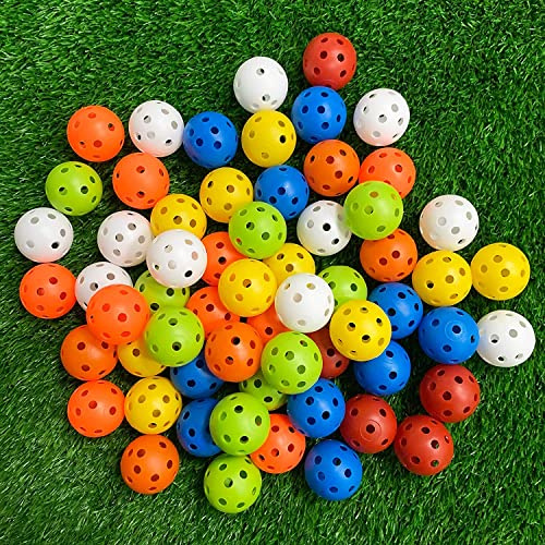 Kofull 42 mm 50 st övningsgolfbollar plast golfbollar med hål golf övningsbollar, körning träningsbollar sortiment