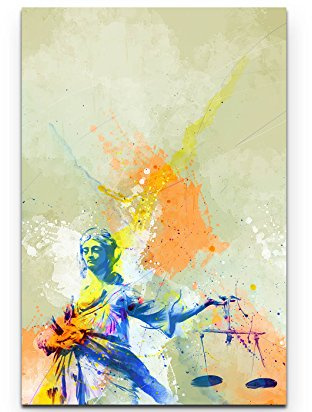 Paul Sinus Art Justicia 90x60cm auf Leinwand gespannt fertig zum aufhängen