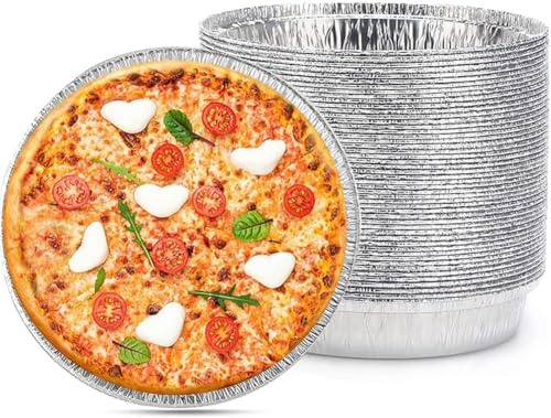 Beasea Einweg-Kuchenformen, 15,2 cm, 50 Stück, Mini-Kuchenformen, Aluminiumfolie, Backfolienpfannen für Pizza, Kuchen, Quiche