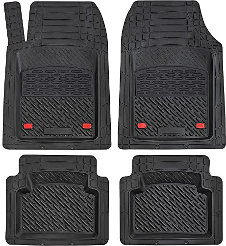 K&K Auto Accessories 3D Car Floor Mat Thick 8 Lb Heavy Duty Durable Universal Sapphire Black Deep Dish for Cars SUVs Minivan Truck