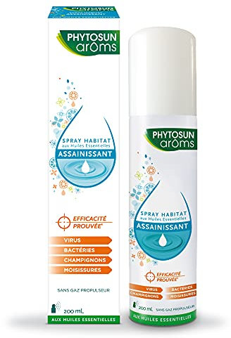 Phytosun Arôms - Spray Habitat Assainissant - aux Huiles Essentielles - Élimine Bactéries - Désinfecte, Purifie - 1x 200 ml