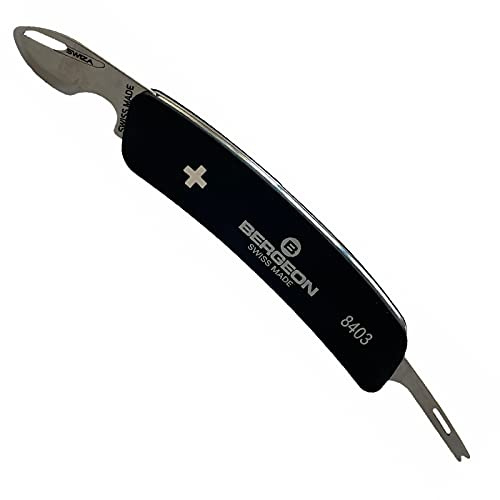 BUZZUFY Bergeon 8403 urmakare fickkniv med fjäderstångsverktyg för remmar för klockor, Modern