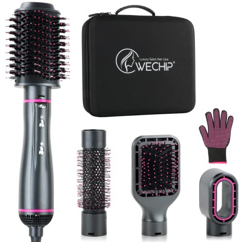 LONGYI Haartrockner Warmluftbürste, Abnehmbar 5-in-1-Föhnbürste Haarstyler, Negativ-Ionen-Haartrocknerbürste für Trocknen, Volumisieren, Glätten, Locken, reduziert Frizz und statisch
