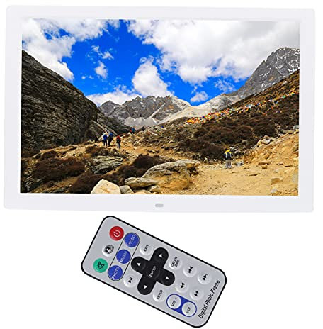 ciciglow Cadre Photo numérique, Album Photo électronique en métal de 17 Pouces, contrôle Double Mode pour Les Amis, Les Enfants et Les Parents(#1)