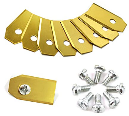 30Pack Blade Kit with Screws Replacement Robotic Lawn Mower Cutting Blade for All Husqvarna Automower,Gardena McCulloch Robotic Lawnmower Mowing Lawn Mower Robot (Titanium)