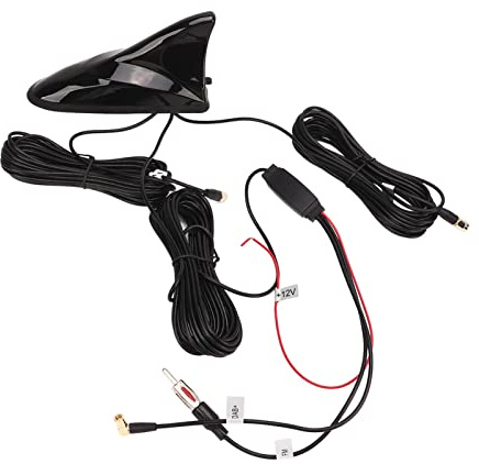 Autoradio AM FM Signal, 12V Haifischflosse Antenne GPS DAB FM WIFI Hohe Empfindlichkeit 5m Kabellänge Universal Radioantenne
