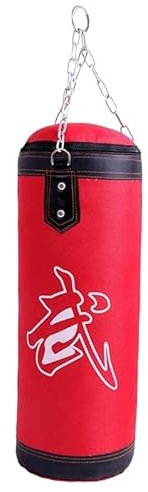 LAPooh Boxsack Stehend Punch Sandbag Langlebig Boxen Schwerer Boxsack mit Metallkette Haken Karabiner Fitness Training Hook Kick Fight Karate Taekwondo Boxsack Erwachsene (Color : Red60cm)