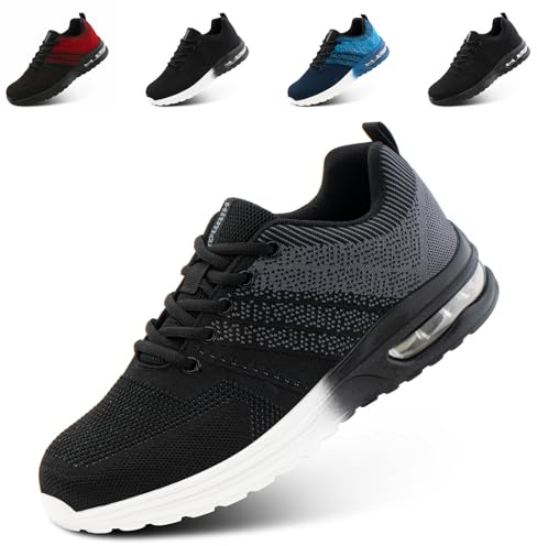Hitmars Zapatillas Running Hombre Zapatillas Deportivas Mujer Zapatos de Caminar Deporte Correr Sneaker Gris EU 42