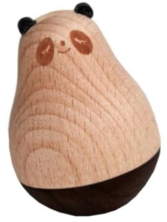 VICASKY Kreative Panda Wackelfigur aus Buchenholz im Nordischen Stil
