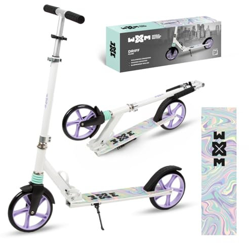COIL City Roller - Klappbarer, Höhenverstellbarer Scooter für Kinder und Erwachsene, Roller Kinder 6 Jahre Kinderroller, 200 mm PU Räder, ABEC-7 Lager, Vorderradaufhängung, Ergonomische Griffe (Weiß)